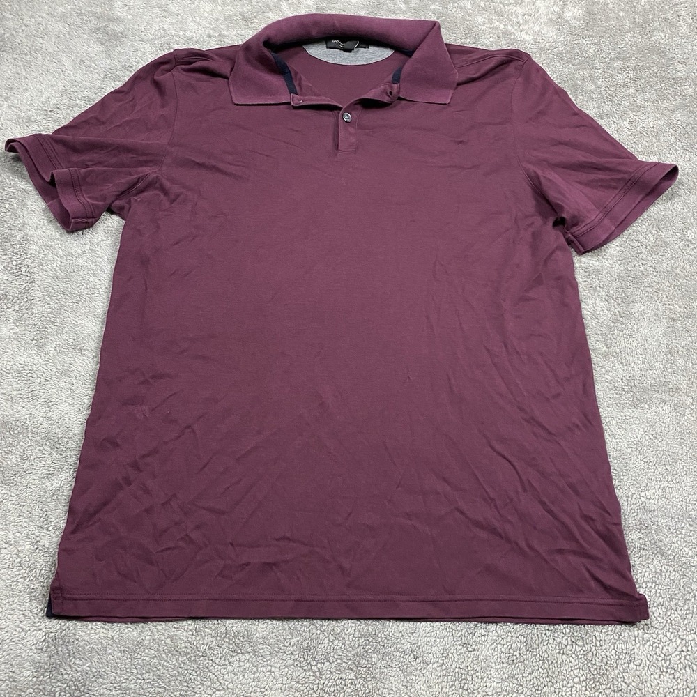 Banana Republic Luxury Touch Polo Mens Tall XL Burgundy Buttons Short Sleeve